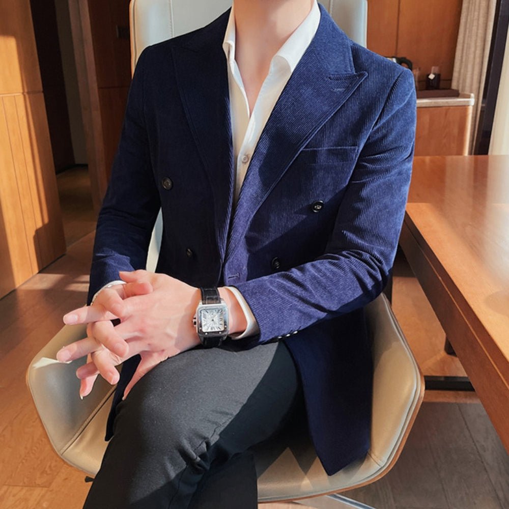 Bennett | Classic Double - Breasted Corduroy Jacket - Jackets - MOOD Melbourne