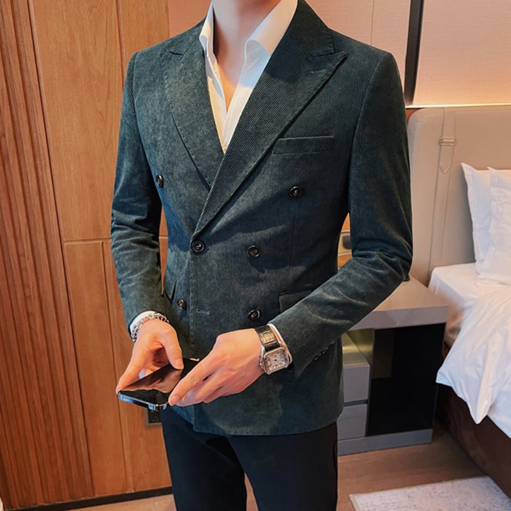 Bennett | Classic Double - Breasted Corduroy Jacket - Jackets - MOOD Melbourne