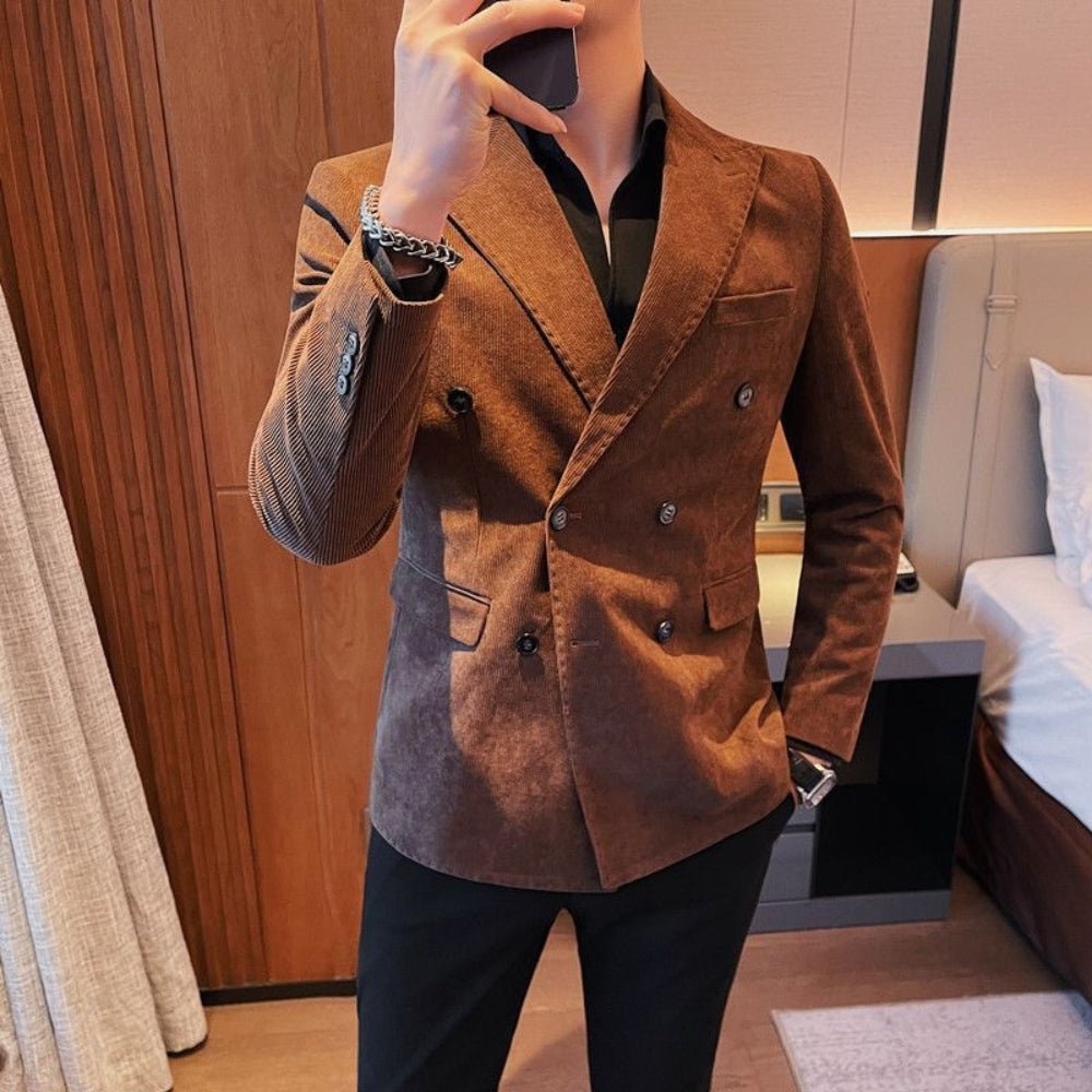 Bennett | Classic Double - Breasted Corduroy Jacket - Jackets - MOOD Melbourne