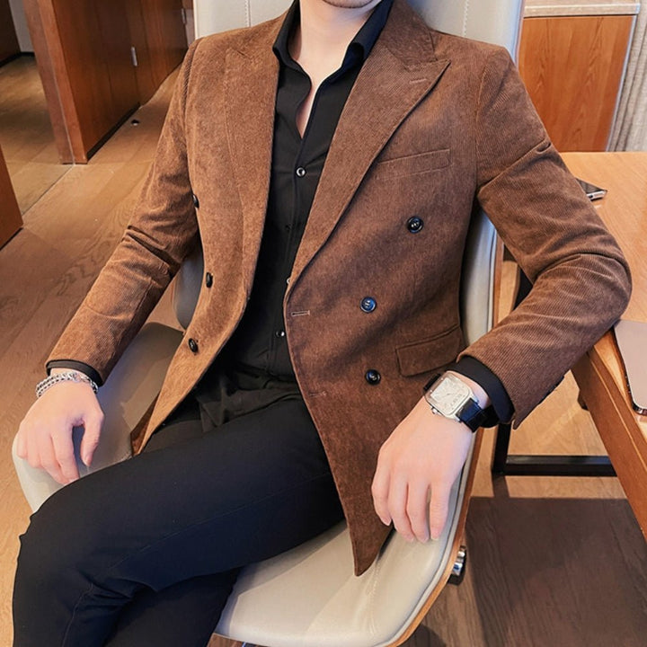 Bennett | Classic Double - Breasted Corduroy Jacket - Jackets - MOOD Melbourne