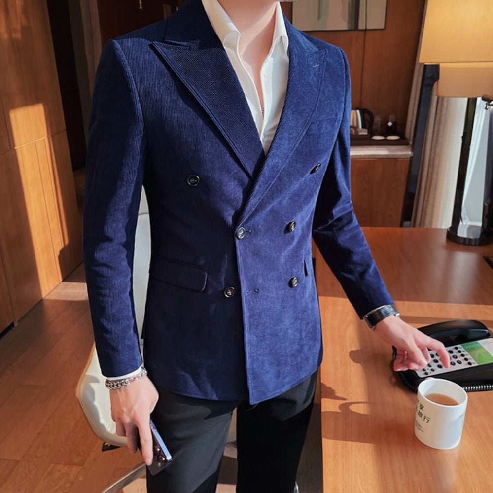 Bennett | Classic Double - Breasted Corduroy Jacket - Jackets - MOOD Melbourne