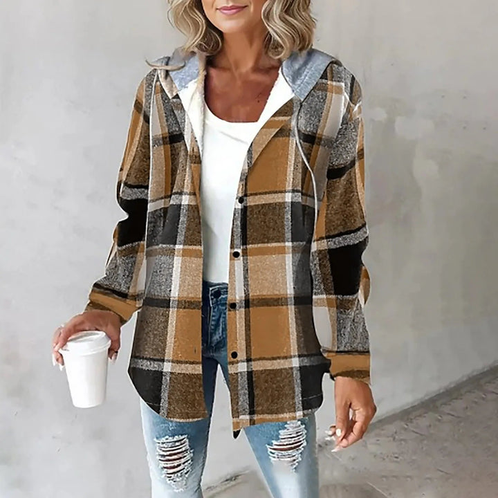 Brielle | Cozy Plaid Hooded Jacket - Jackets - AUS - 0285 - MOOD Melbourne