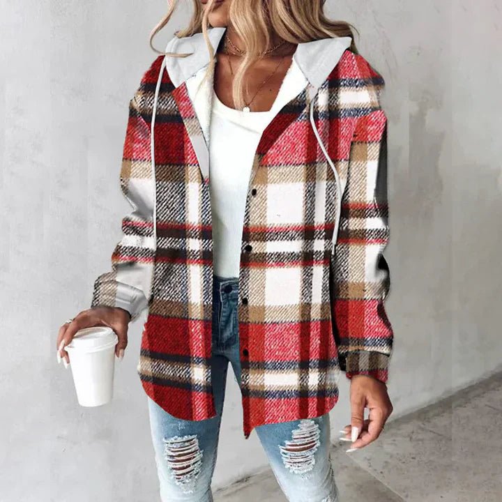 Brielle | Cozy Plaid Hooded Jacket - Jackets - AUS - 0285 - MOOD Melbourne