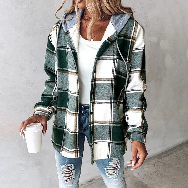 Brielle | Cozy Plaid Hooded Jacket - Jackets - AUS - 0285 - MOOD Melbourne