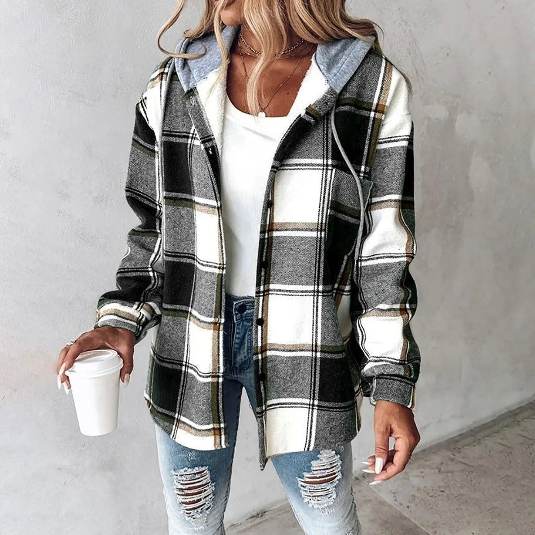 Brielle | Cozy Plaid Hooded Jacket - Jackets - AUS - 0285 - MOOD Melbourne