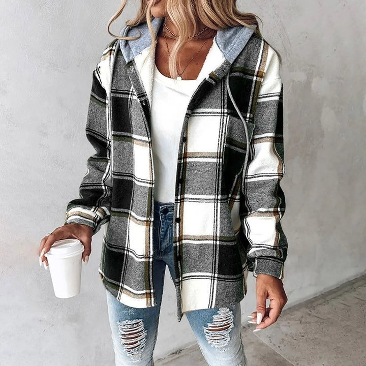 Brielle | Cozy Plaid Hooded Jacket - Jackets - AUS - 0285 - MOOD Melbourne