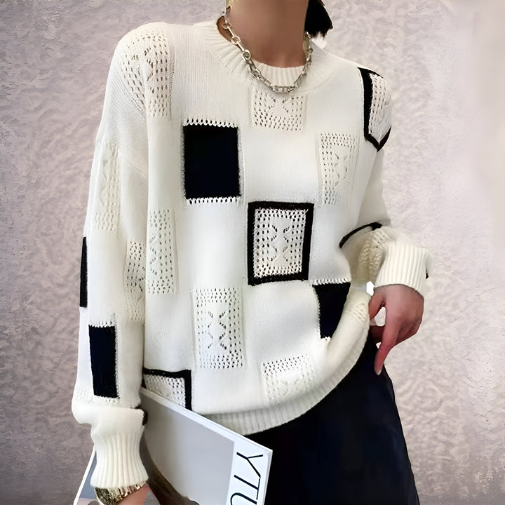 Celina | Chic Patchwork Sweater
