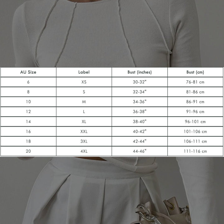 Bronte | Elegant Ribbed Top with Seam Accents - MOOD Melbourne