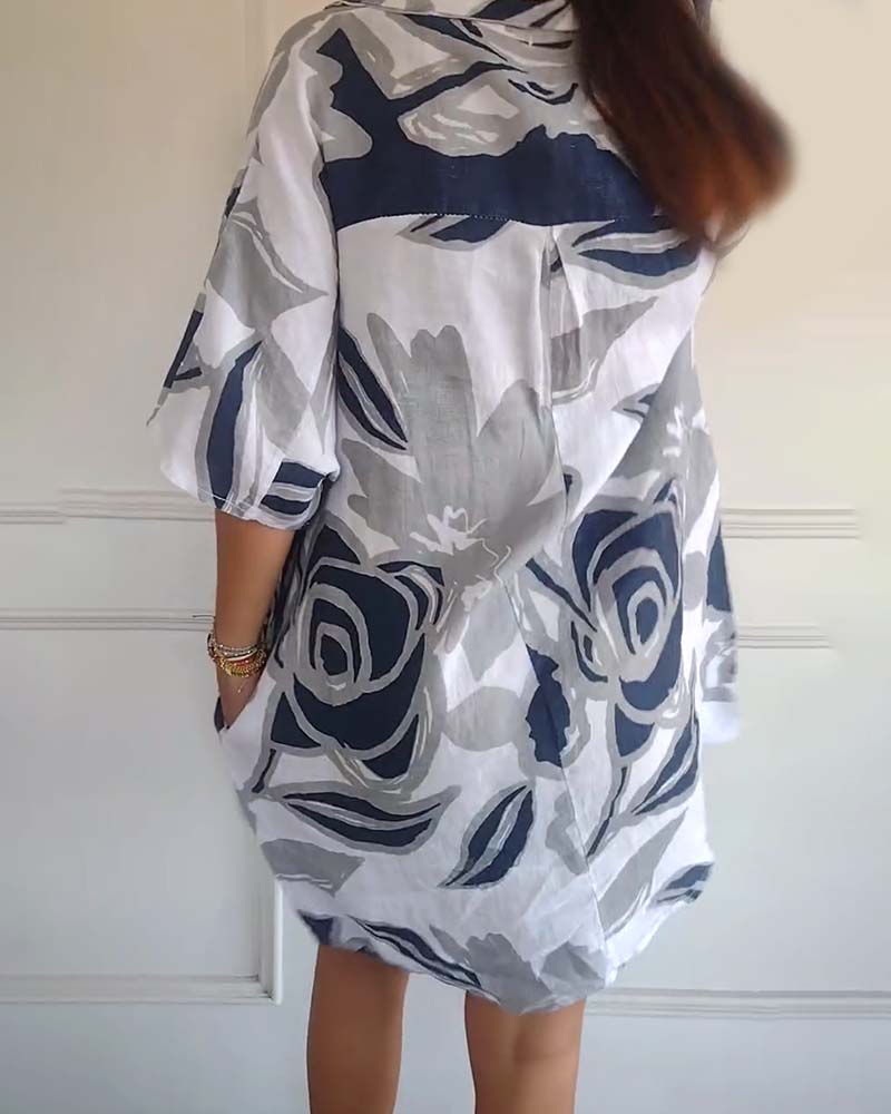 Dahlia | Relaxed Floral Button Dress