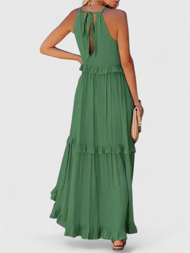 Alina | Flowy Ruffle Maxi Dress