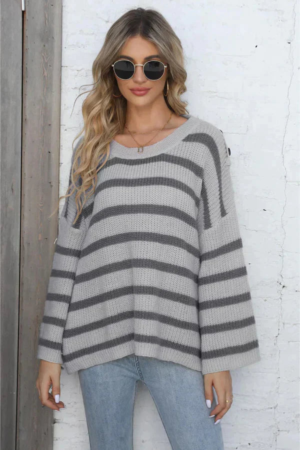 Enid - Striped round-neck sweater