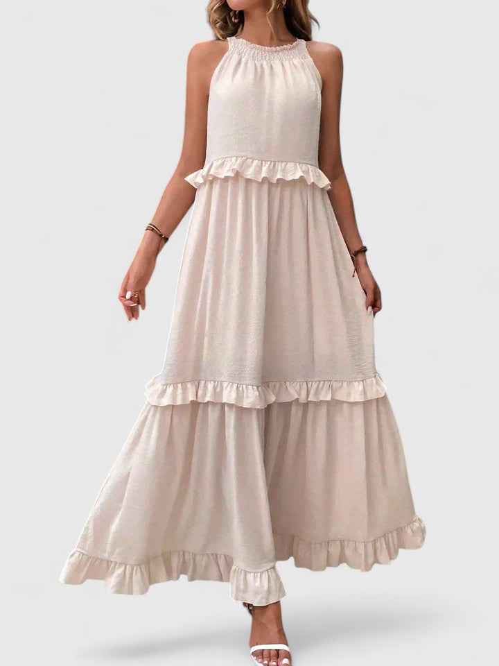 Alina | Flowy Ruffle Maxi Dress