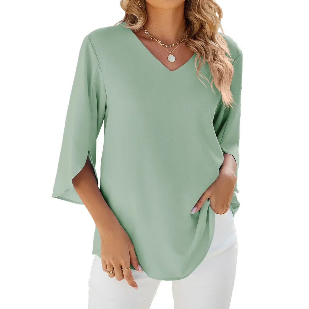 CARA - V - neck blouse - Tops - MOOD Melbourne
