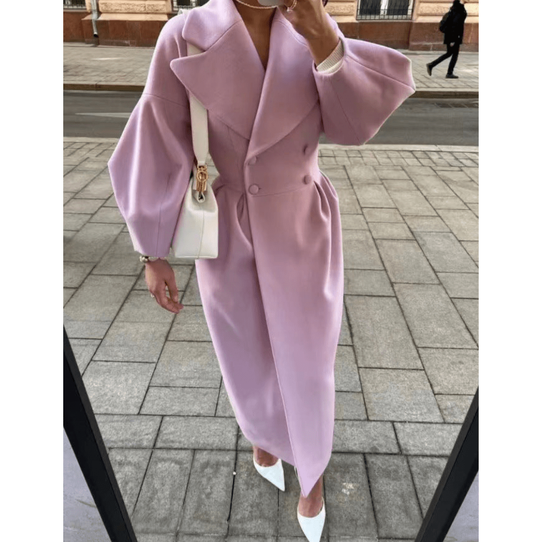 Celene | Elegant Double - Breasted Wrap Coat - Jacket - MOOD Melbourne