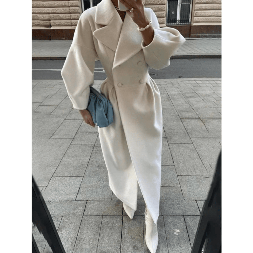 Celene | Elegant Double - Breasted Wrap Coat - Jacket - MOOD Melbourne