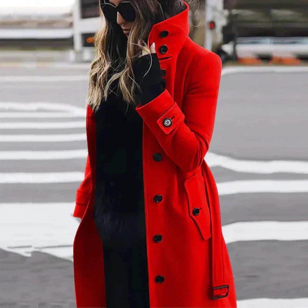 Celeste | Double - Breasted Long Women’s Coat - Coats & Jackets - MOOD Melbourne