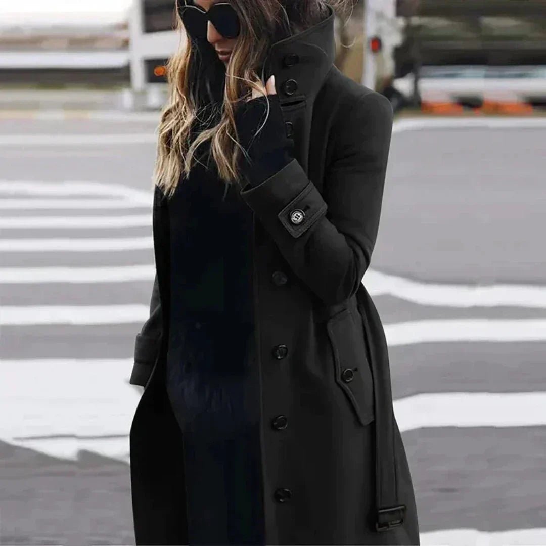 Celeste | Double - Breasted Long Women’s Coat - Coats & Jackets - MOOD Melbourne