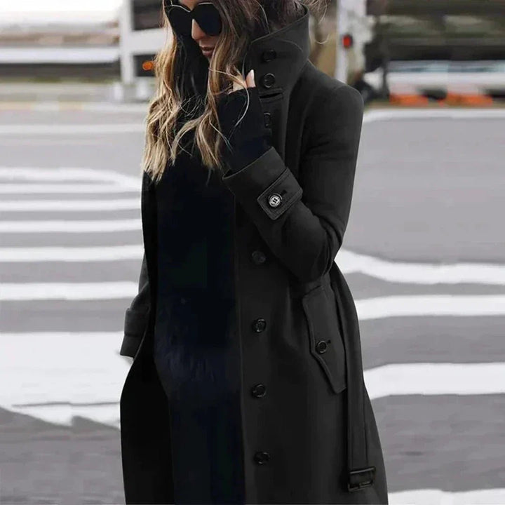 Celeste | Double - Breasted Long Women’s Coat - Coats & Jackets - MOOD Melbourne
