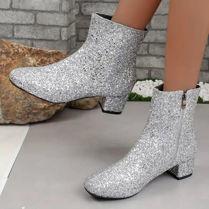 Celestia | Sparkling Glitter Ankle Boots - Boots - MOOD Melbourne