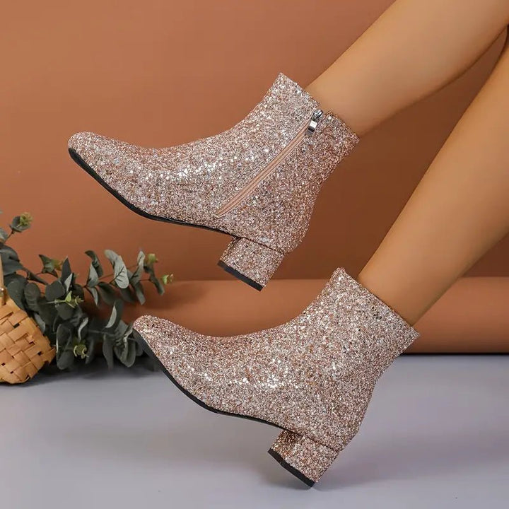 Celestia | Sparkling Glitter Ankle Boots - Boots - MOOD Melbourne