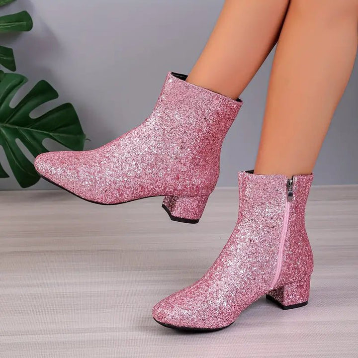 Celestia | Sparkling Glitter Ankle Boots - Boots - MOOD Melbourne
