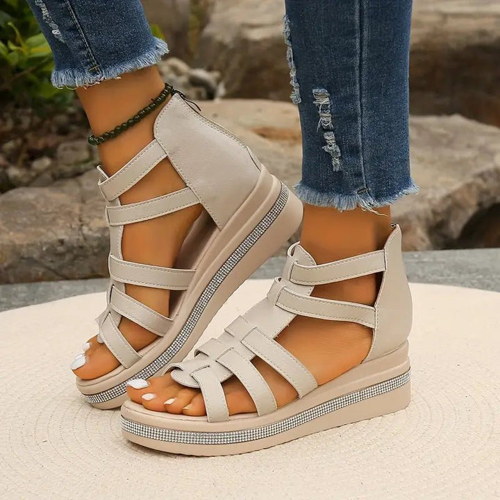CHLOE - Elegant Wedge Sandals - Sandals Clearance - MOOD Melbourne