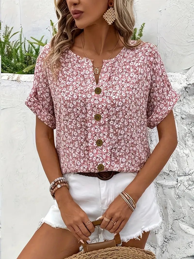 Claire | Floral Button - Up Top - Blouses & Shirts - AUS - 0224 - MOOD Melbourne