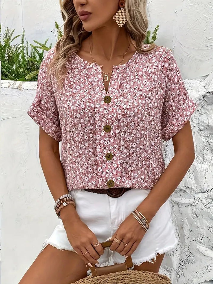 Claire | Floral Button - Up Top - Blouses & Shirts - AUS - 0224 - MOOD Melbourne