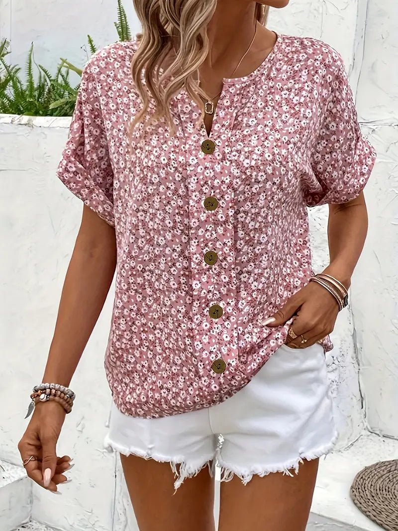 Claire | Floral Button - Up Top - Blouses & Shirts - AUS - 0224 - MOOD Melbourne
