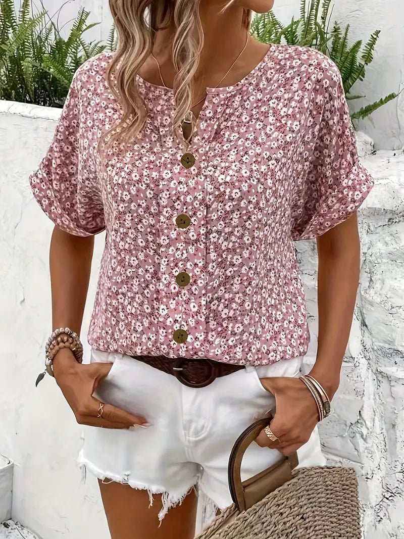 Claire | Floral Button - Up Top - Blouses & Shirts - AUS - 0224 - MOOD Melbourne