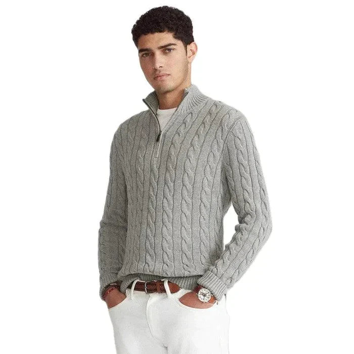 Corven | Quarter - Zip Cable Knit Sweater - Sweater - MOOD Melbourne