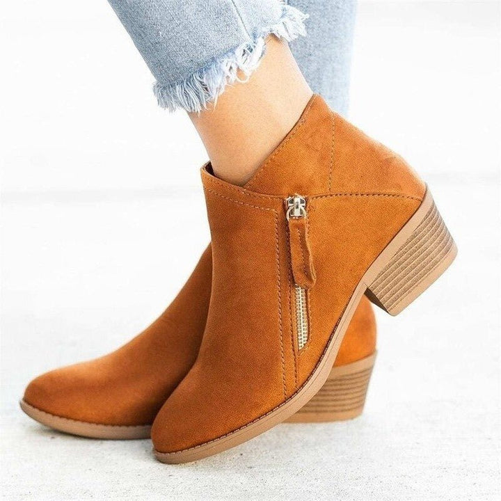 Danika | Dual - Zip Block Heel Boots - Boots - MOOD Melbourne
