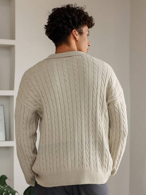 Elias | Cable - Knit Half - Zip Sweater - Sweater - MOOD Melbourne