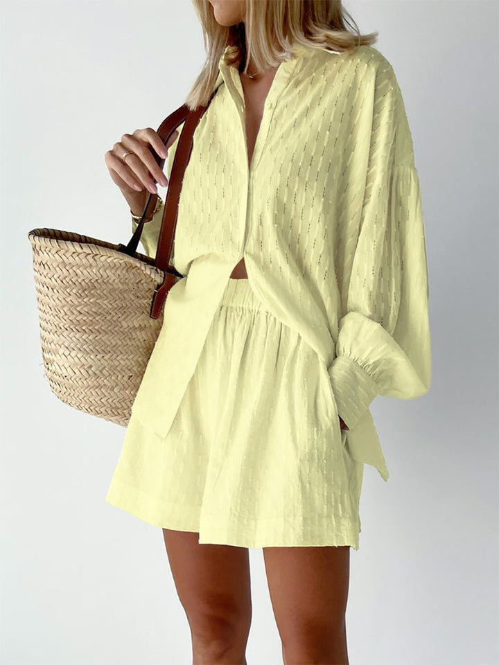 Elizabeth™ - Breezy Shirt and Shorts Set - Two Pieces - SKU_1732591423476_918 - MOOD Melbourne