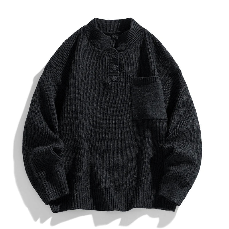 Elliot | Minimalist Knit Button Sweater - Sweater - MOOD Melbourne
