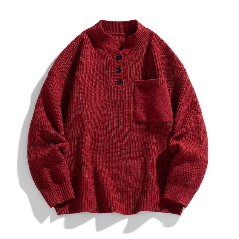 Elliot | Minimalist Knit Button Sweater - Sweater - MOOD Melbourne
