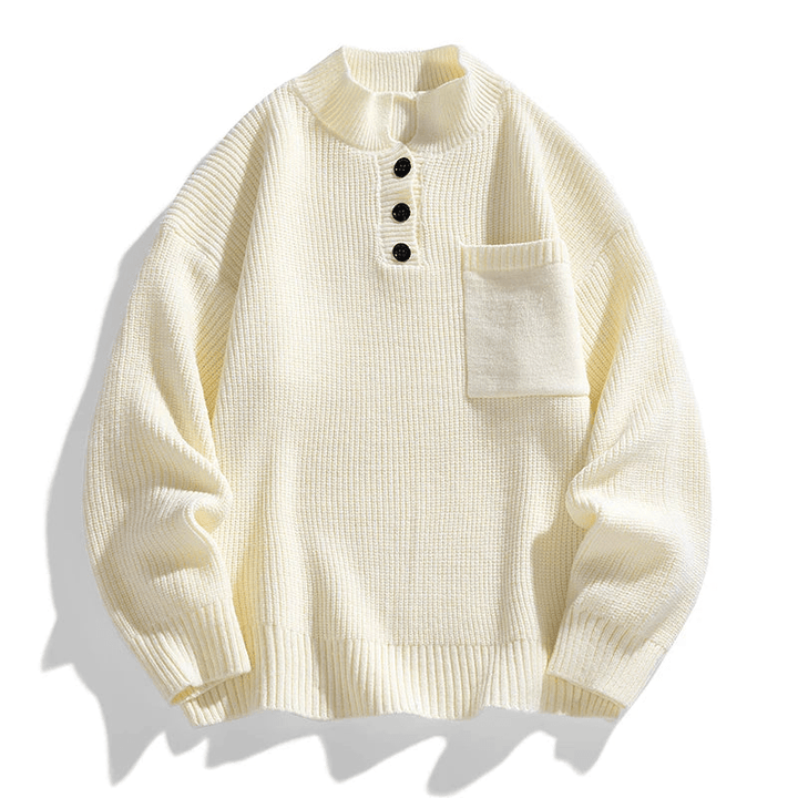 Elliot | Minimalist Knit Button Sweater - Sweater - MOOD Melbourne
