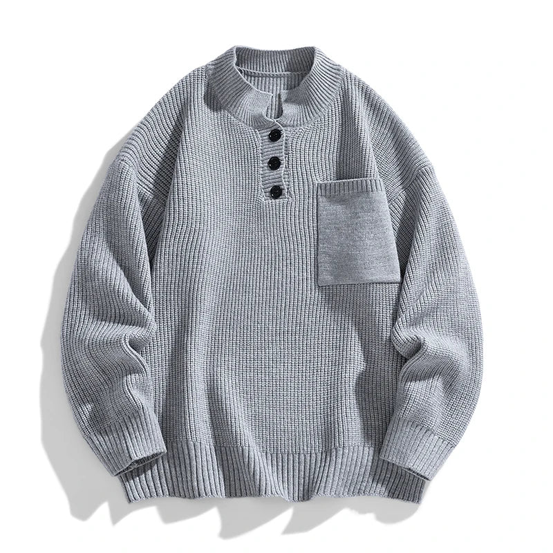 Elliot | Minimalist Knit Button Sweater - Sweater - MOOD Melbourne