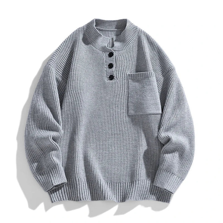 Elliot | Minimalist Knit Button Sweater - Sweater - MOOD Melbourne