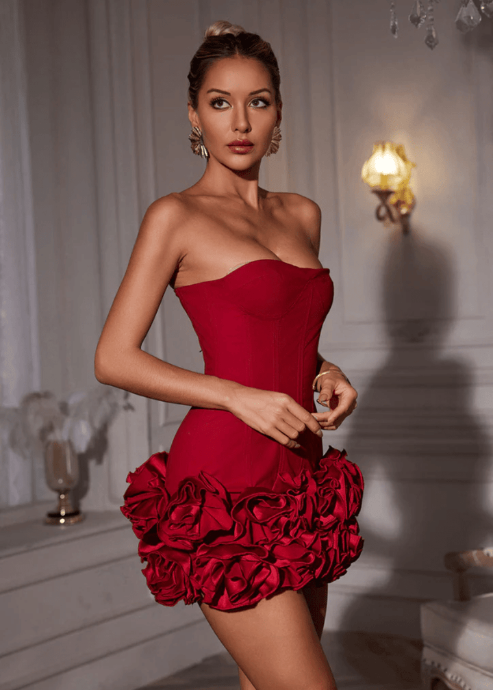 Elodie | Elegant Corset Women’s Mini Dress - Dresses - MOOD Melbourne