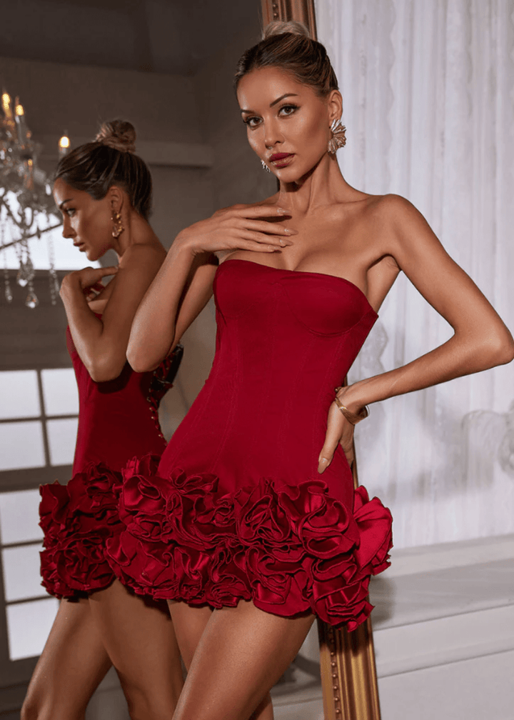 Elodie | Elegant Corset Women’s Mini Dress - Dresses - MOOD Melbourne