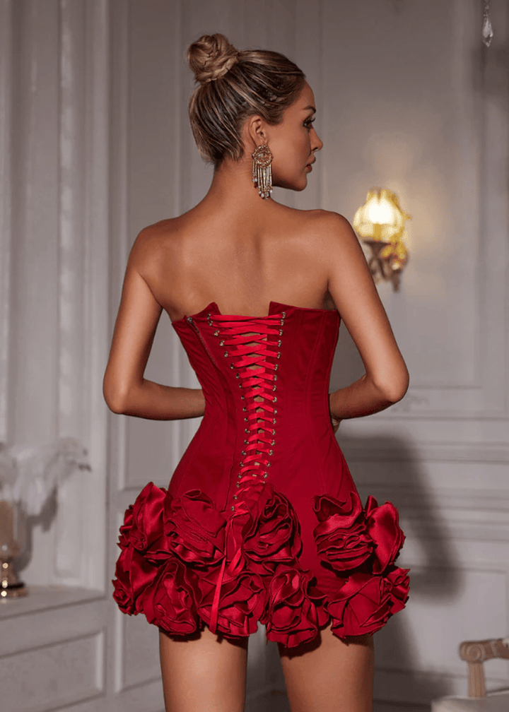 Elodie | Elegant Corset Women’s Mini Dress - Dresses - MOOD Melbourne