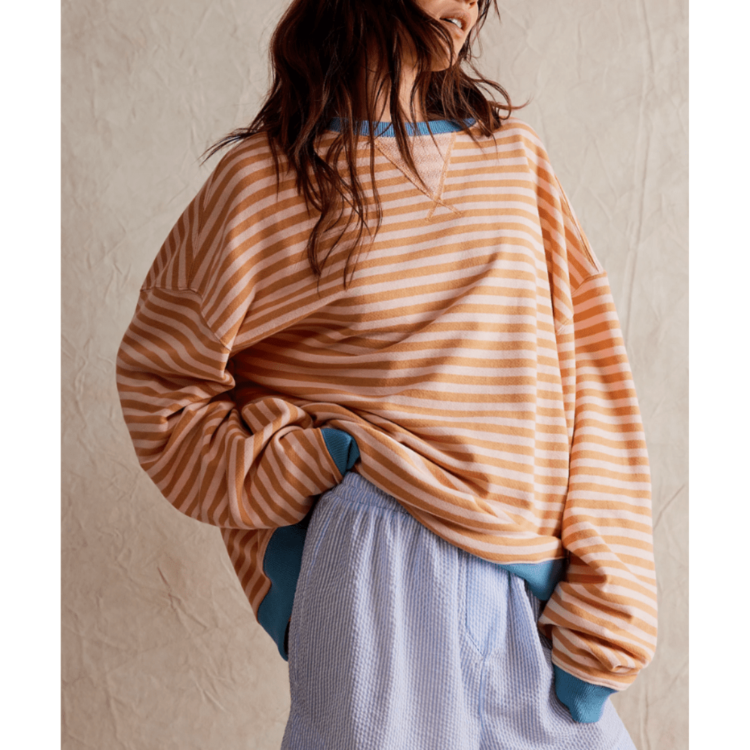 Emery | Relaxed Striped Women’s Sweatshirt - Sweater - MOOD Melbourne