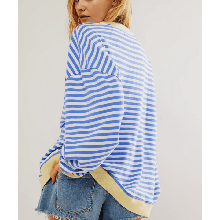 Emery | Relaxed Striped Women’s Sweatshirt - Sweater - MOOD Melbourne
