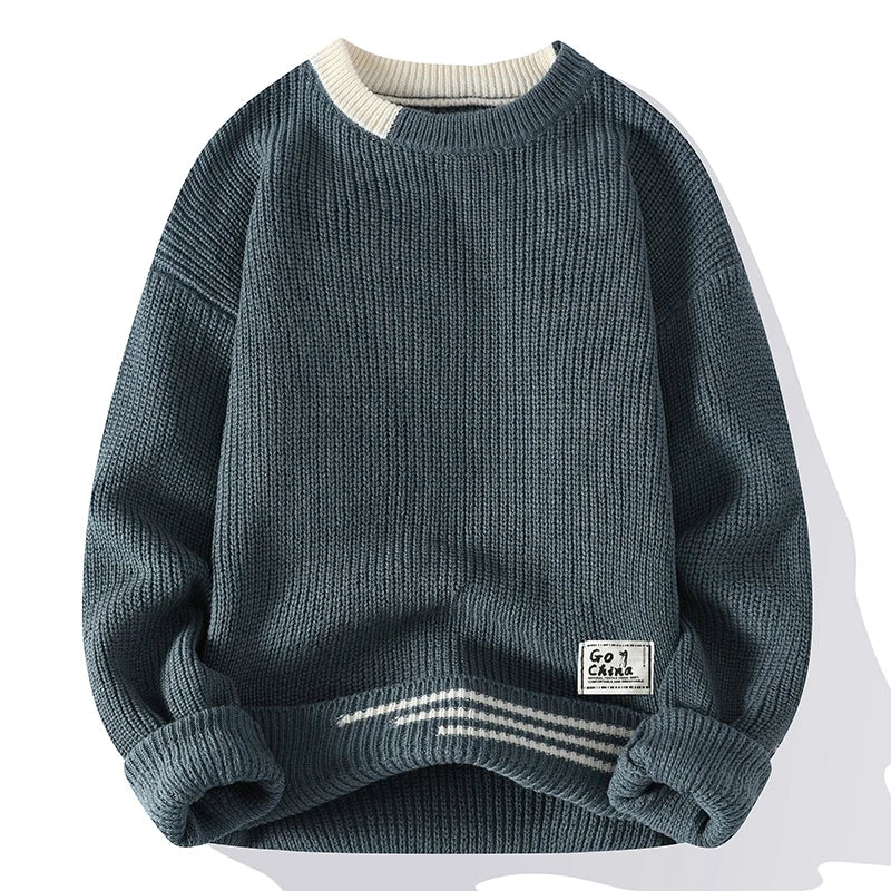 Emric | Contrast - Trim Knit Pullover - Sweater - MOOD Melbourne