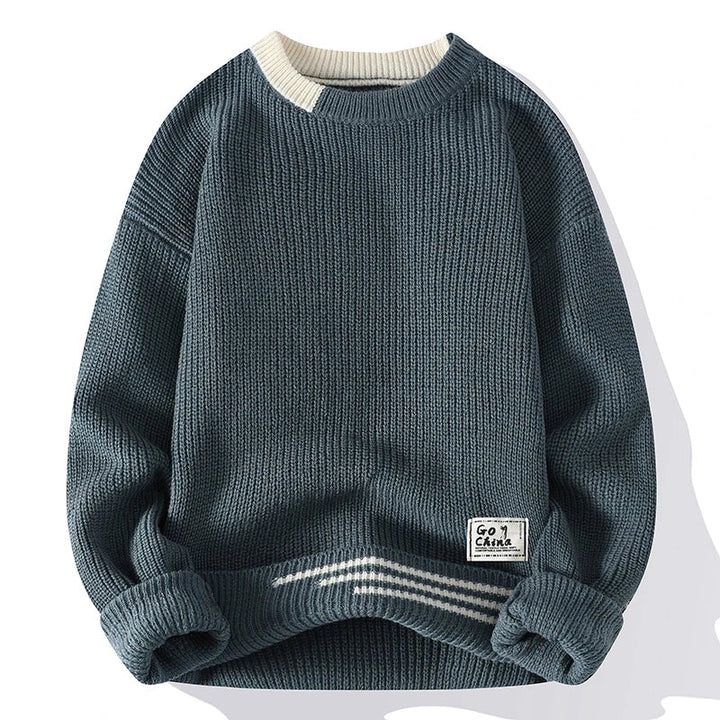 Emric | Contrast - Trim Knit Pullover - Sweater - MOOD Melbourne