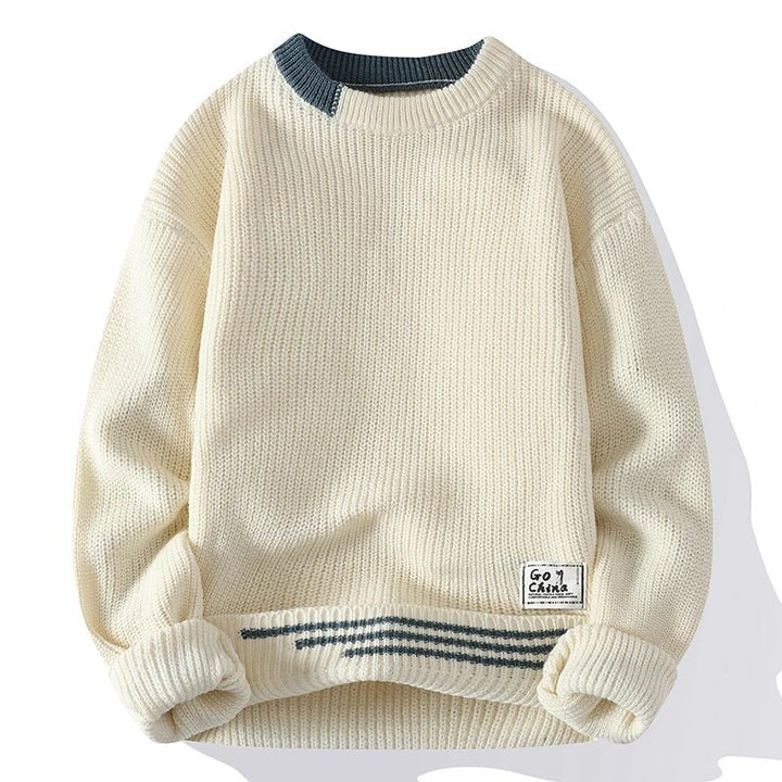 Emric | Contrast - Trim Knit Pullover - Sweater - MOOD Melbourne