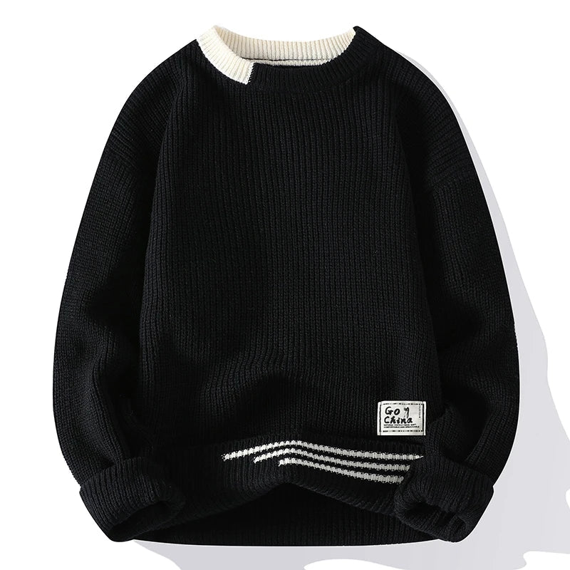 Emric | Contrast - Trim Knit Pullover - Sweater - MOOD Melbourne