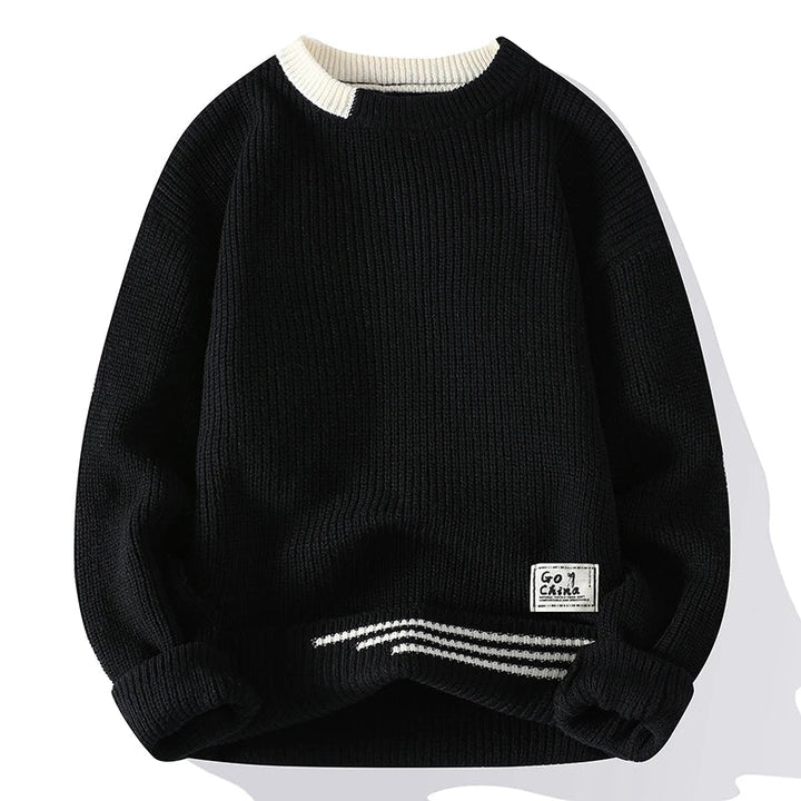 Emric | Contrast - Trim Knit Pullover - Sweater - MOOD Melbourne