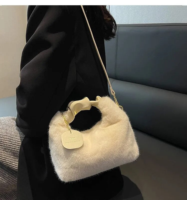 AMS fluffy crossbody bag